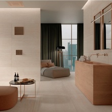 Marazzi Mystone Travertino 60x120 см, керамогранит, Италия, под камень  - фото интерьера 1 - фото 1