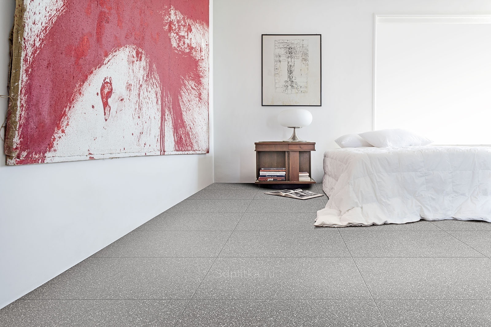 Marazzi Pinch 58x58, керамогранит, Италия, под камень  - фото интерьера 1