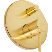 Mariani Kali B22173NS Встраиваемый для душа и ванны Золото матовое Смеситель для ванны с душем - фото 1 - 2 Mariani Kali B22173NS Встраиваемый для душа и ванны Золото матовое Смеситель для ванны с душем - фото 1 - фото 2