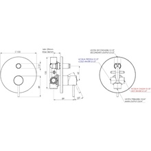 Mariani Kali B22173NS Встраиваемый для душа и ванны Золото матовое Смеситель для ванны с душем - фото 1 - фото 4