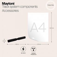 Maytoni Accessories for tracks TRA004PC-22B Комплектующее для светильников 19,5x1,8x1,8 см, Германия - фото 1 - фото 4