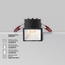 Maytoni Alfa LED DL043-01-10W3K-SQ-B-1 Встраиваемый светильник 6,5x6,5 см, Германия - фото 6