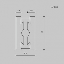 Maytoni Busbar Trunkings Flarity TRX154-111B Трек-система 100x1,5 см, Германия - фото 1 - фото 2