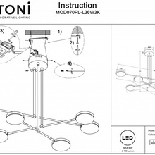 Maytoni Fad MOD070PL-L36W3K Люстра 89x55x61 см, Германия - фото 1 - фото 3