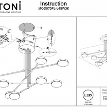 Maytoni Fad MOD070PL-L48W3K Люстра 107x55x61 см, Германия - фото 1 - фото 3