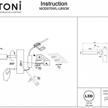 Maytoni Fad MOD070WL-L8W3K Бра 12x10,6 см, Германия - фото 1 - фото 3
