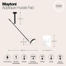 Maytoni Fad MOD070WL-L6B3K Бра 12x30 см, Германия - фото 1 - фото 4
