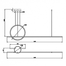 Maytoni Halo MOD247PL-L49BK Потолочный светильник 143x11,7x64 см, Германия - фото 1 - фото 4