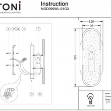 Maytoni Marmo MOD099WL-01G3 Настенный светильник 29,5x12 см, Германия - фото 1 - фото 4