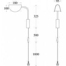 Maytoni Mollis MOD126WL-01B Бра 9,5x36,5 см, Германия - фото 1 - фото 4