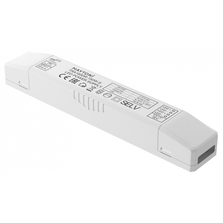 Maytoni Power Supply Magnetic TRA160DR-150W-S Комплектующее для светильников 22,7x3,8x3 см, Германия - фото 1 Maytoni Power Supply Magnetic TRA160DR-150W-S Комплектующее для светильников 22,7x3,8x3 см, Германия - фото 1