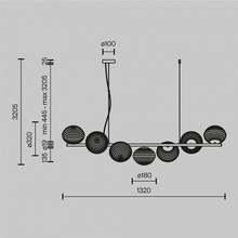 Maytoni Reels MOD268PL-07B Потолочный светильник 132x32x44,5 см, Германия - фото 1 - фото 4