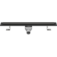 MCH Chudej Slim Line CH1100SLC 110 см, решетка матовая черная, с сифоном, под плитку Душевой лоток 116,5x9,6x12,8 см, Чехия - фото 1 - фото 1