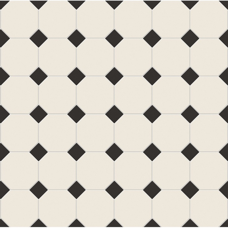 Metlah.Store York M7131/6302 Белый черный Керамогранит 30,5x30,5 см, Россия, под мозаику - фото 1