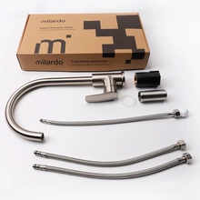 Milardo Rora RORBNFJM05 Для кухонной мойки  Сталь Смеситель 23,9x10,5x36,5 см, для кухонной мойки, Россия - фото 1 - фото 4