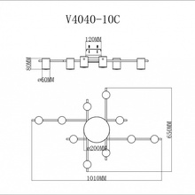 Moderli Nino V4040-10C Люстра потолочная 101x65x11,2 см, Италия - фото 1 - фото 3
