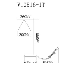 Moderli Omaha V10516-1T Настольная лампа декоративная 30x59 см, Италия - фото 1 - фото 4