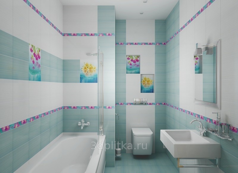 Муза-Керамика Ocean flowers 20x30 см - фото интерьера 1