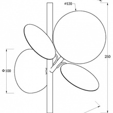 MyFar Flavia MR2300-1W Бра 22x25 см, Россия - фото 1 - фото 3