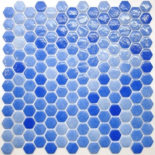 Natural Steppa STP-BL010-HEX Blue Мозаика 30x30 см, для ванной, стиль: современный, цвет: синий, Китай, под мозаику - фото 1 - фото 1