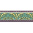 Ceramique Imperiale Золотой Бирюзовый 03-71-905-0 Бордюр 9x25 см, Россия, под обои  - фото 1