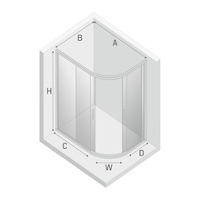 New Trendy New Maxima K-0578 Душевой уголок 85x120x195 см, Польша - фото 1 - фото 3