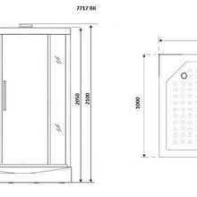 Niagara Lux NG-7717WBK Прозрачное стекло / Серый 100х100 Душевая кабина 100x100x210 см, Китай - фото 1 - фото 3