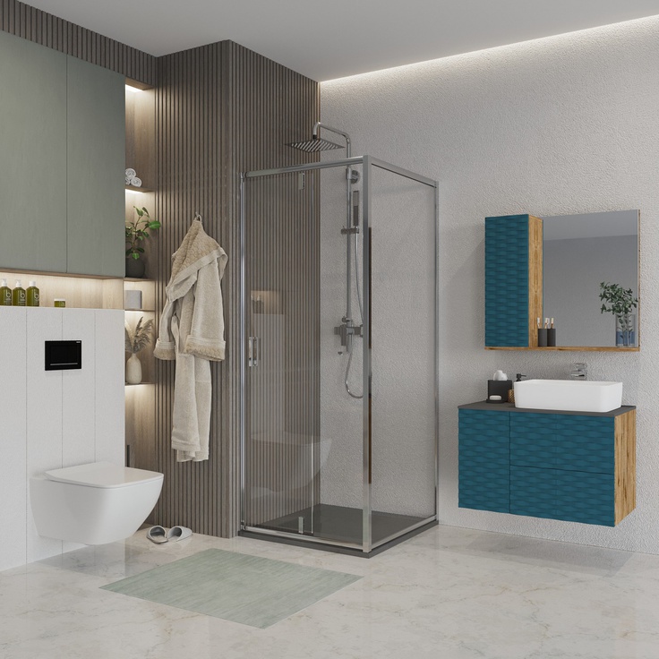 Niagara Nova NG-63-9A-A70 Стекло прозрачное/Профиль хром 90х70 Душевой уголок 90x70x195 см, Китай - фото 1 Niagara Nova NG-63-9A-A70 Стекло прозрачное/Профиль хром 90х70 Душевой уголок 90x70x195 см, Китай - фото 1