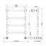 Nicolazzi El Capitan 5528CLNEM69 Чёрный матовый Полотенцесушитель водяной 21x70x80,3 см, Италия - фото 3