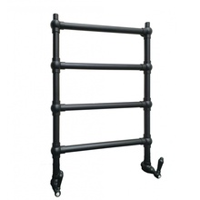 Nicolazzi El Capitan 5528CLNEM69 Чёрный матовый Полотенцесушитель водяной 21x70x80,3 см, Италия - фото 1 - фото 1
