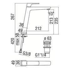 Nobili Acquaviva VV103128/2WM Для раковины  Белый матовый Смеситель 23,8x4,9x26,7 см, для раковины, Италия - фото 1 - фото 2