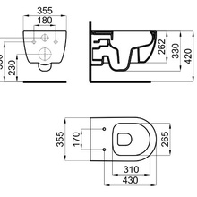 Унитаз noken acro compact размеры