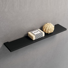 Novellini Kuadra R90AKFME45-H Черный матовый Полка 9,7x45 см, Италия - фото 1 - фото 1