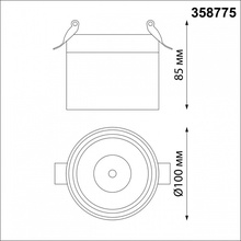NovoTech GRODA 358775 Встраиваемый светильник 10x10x8,5 см, Венгрия - фото 1 - фото 3