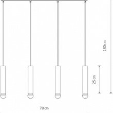 Nowodvorski Baton 7854 Потолочный светильник 78x130 см, Польша - фото 1 - фото 4