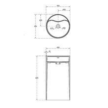 NTbathroom NT407 Rimini 45 раковина 🏆 купить в Москве. Цены, фото,  характеристики в интернет-магазине 3DPlitka