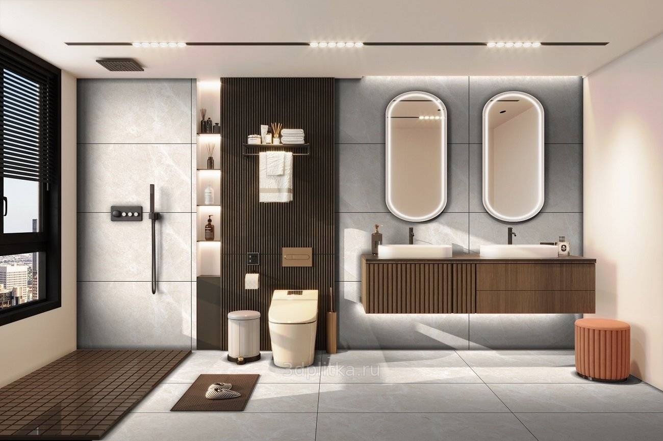 Ocean Ceramic Georgio 60x120 см, керамогранит, Индия, под камень  - фото интерьера 1