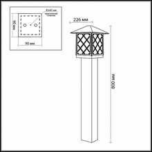 Odeon Light Anger 2649/1A Уличный светильник 22,6x22,6x80 см, Италия - фото 1 - фото 3
