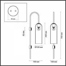 Odeon Light VOSTI 4805/1W Бра 10x70 см, Италия - фото 1 - фото 3