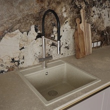 Oliveeka K OL-458009-BN Для кухонной мойки Никель / Чёрный Смеситель 25,6x14,6x50 см, для кухонной мойки, Польша - фото 1 - фото 2