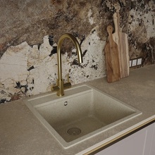 Oliveeka KS OL-458022-BG Для кухонной мойки Золото матовое Смеситель 26,2x13,2x40,7 см, для кухонной мойки, Польша - фото 1 - фото 2