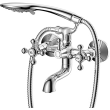 Olive'S Girona 01201GR Для ванны с душем Хром Смеситель 16,8x22,4 см, для ванны - фото 1 - фото 1