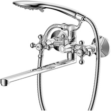 Olive'S Girona 01221GR Для ванны с душем Хром Смеситель 41,4x22,4 см, для ванны - фото 1 - фото 1