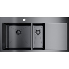 Omoikiri Akisame 100-2-GM-L 51х100 Мойка кухонная 51x100x20 см, Япония - фото 1 - фото 1