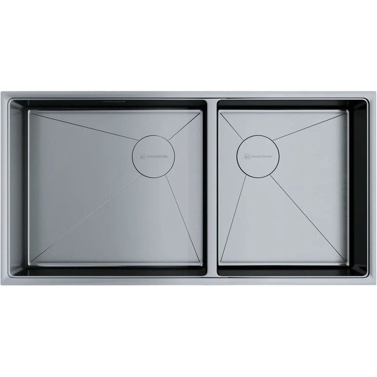 Omoikiri Taki 4997037 85-2-LB-U/IF-IN нержавеющая сталь Мойка кухонная 44x85x20 см, Япония - фото 1 Omoikiri Taki 4997037 85-2-LB-U/IF-IN нержавеющая сталь Мойка кухонная 44x85x20 см, Япония - фото 1