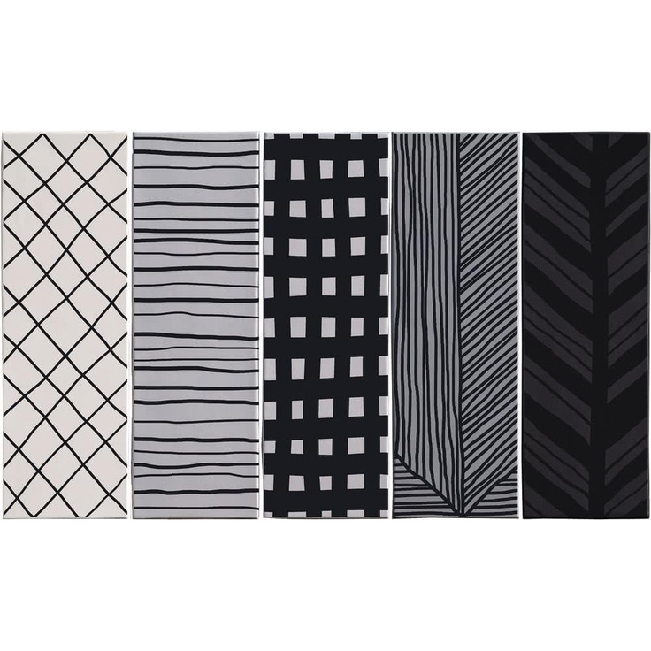 Ornamenta Mix And Match MAM1545DBN Decori In Bianco E Nero Декор 15x45 см, Италия - фото 1 Ornamenta Mix And Match MAM1545DBN Decori In Bianco E Nero Декор 15x45 см, Италия - фото 1