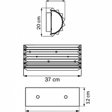 Osgona Limpio 722660 Настенный светильник 12x37x20 см, Италия - фото 1 - фото 3