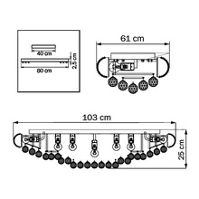 Osgona monile 704214 Люстра потолочная 103x61x25 см, Италия - фото 1 - фото 4