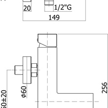 Paffoni Elle EL022CR Для ванны с душем Хром Смеситель 14,6x25,6x6,8 см, для ванны, Италия - фото 1 - фото 2