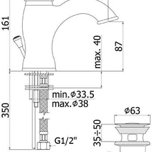 Paffoni Giorgia GI075CR для раковины хром Смеситель 12,2x6x16,1 см, для раковины, Италия - фото 1 - фото 2